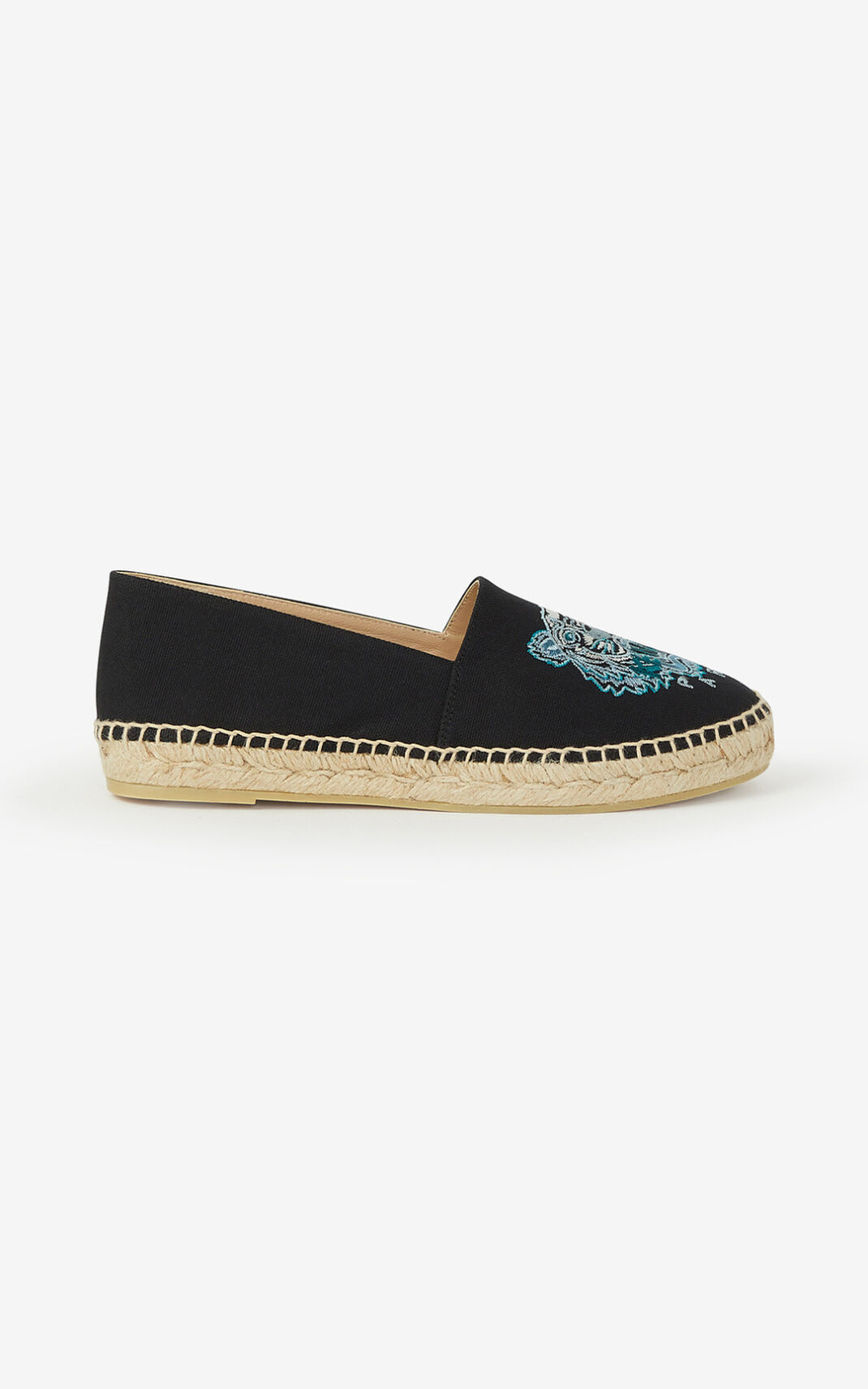 Kenzo Kanvas Tiger Espadril Bayan Siyah | 4156-XYWLF